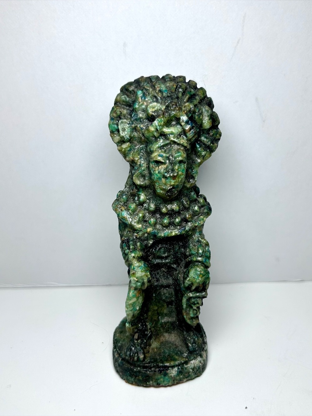 Malachite Aztec Or Mayan Bishop Chess Piece